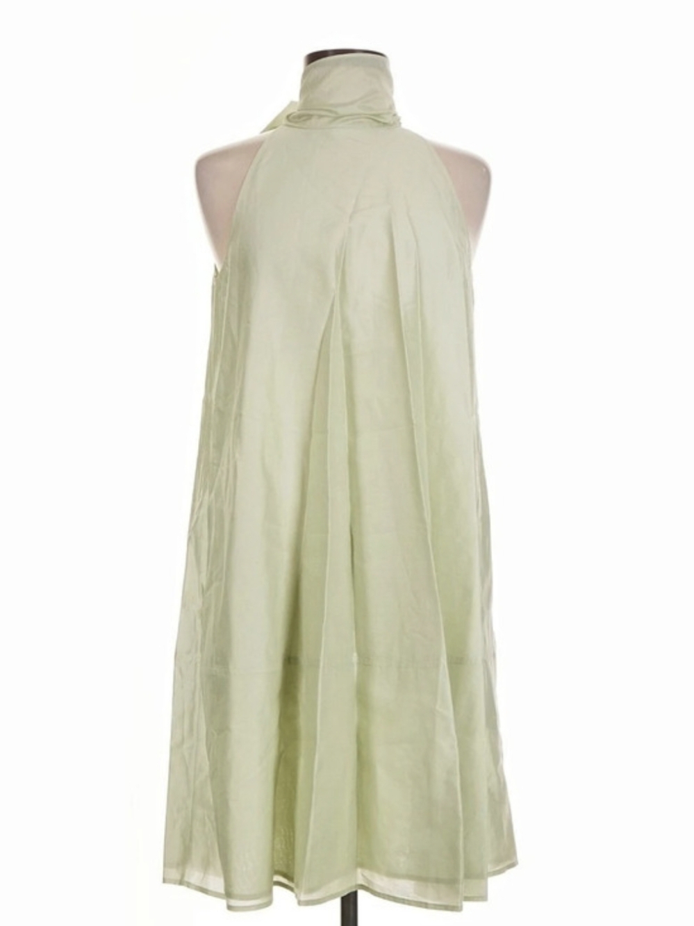 COS FLUID HALTERNECK MINI DRESS - Light green